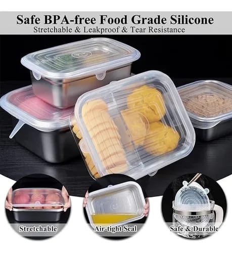 TAPAS DE SILICON CUADRADAS SET DE 6 UND